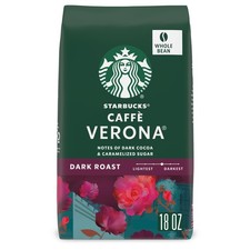 Starbucks Whole Bean Coffee, Dark Roast 18 Ounce Pack of 1 , Caf  Verona