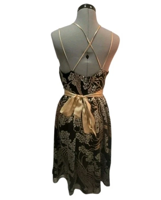 Vestido de fiesta Arden B. Nuevo con etiquetas de seda pura Burnout talla L Foto 3 de 4