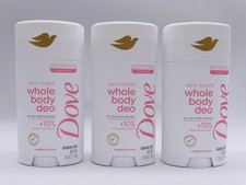 3x Dove Whole Body Deodorant Stick Raspberry  Rose Aluminum Free Odor Control