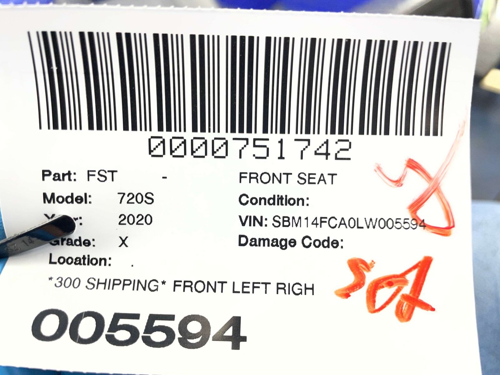 2018-2023 MCLAREN 720S OEM FRONT LEFT RIGHT SEAT ASSEMBLY SET BLACK LEATHER