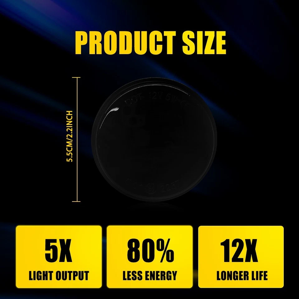 Par de Lente Lateral de Fumaça LED Luz Marcadora de Sinal Fender Âmbar Para 89-15 Mazda MX-5 - Imagem 3 de 4