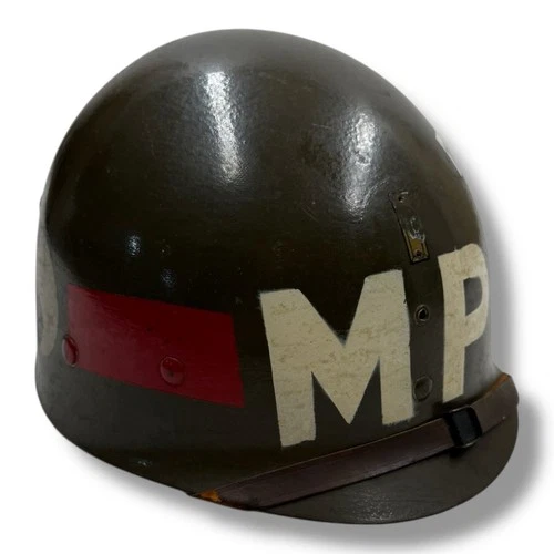 Vintage M 1 Military Helmet MP Stencil 29th Infantry Division Insignia WW2 ?