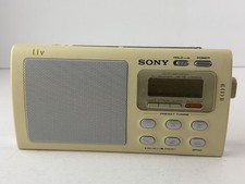 Sony Liv ICF-M410V Portable 4-Band TV/Weather/FM/AM Clutch Radio Tested Working