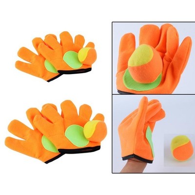 Spaß werfen und fangen Spiel werfen Ball Handschuhe Kinder selbstklebend Disc Paddel Spielzeug