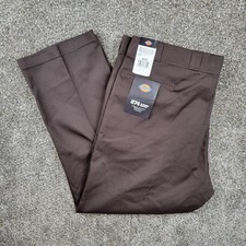 Dickies Pants Mens 46x30 Brown 874 Original Work Canvas Chino Flat Front NWT