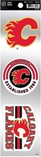 Calgary Flames Triple Retro Decals Throwback Spirit Flat Vinyl Auto Home...