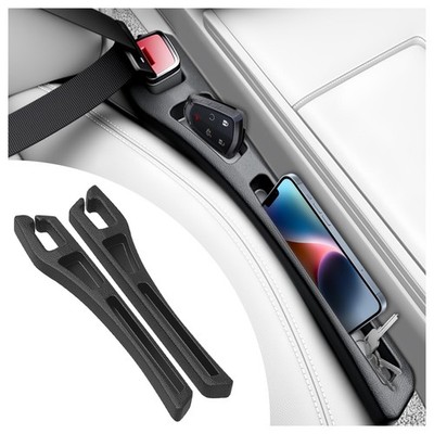 VKQTS 2PCS Car Seat Gap Filler Organizer,Upgraded 15.67*2.76*1.48 inch, Black 