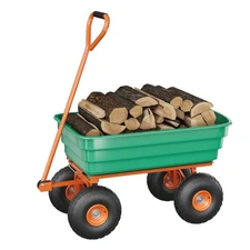 Graden Dump Cart 600 Lbs Yard Utility Wagon with 180° Adjustable Handle