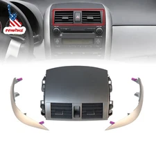Center Dash A/C Outlet Air Vent Panel w/ Strip Trim For Toyota Corolla 2009-2013