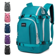 50L Ski Boot Bag - Waterproof Snowboard Boot Travel Backpack for Helmet, Goog...