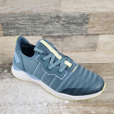 Kuru Stride Move Womens Sz 11 Running Blue Haze Lime Sorbet Lace-Up Sneakers