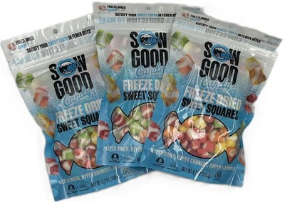 Sow Good Freeze Dried Sweet Squares 4.2oz Candy (3-Pack) EXP Date