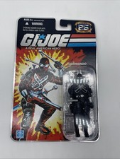 GI JOE 25TH ANNIVERSARY NINJA COMMANDO SNAKE EYES FIGURE MOC  2