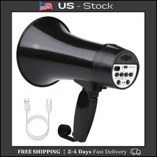 20 Watt Rechargeable Megaphone Bullhorn Speaker, Siren and 240S Recording, Porta