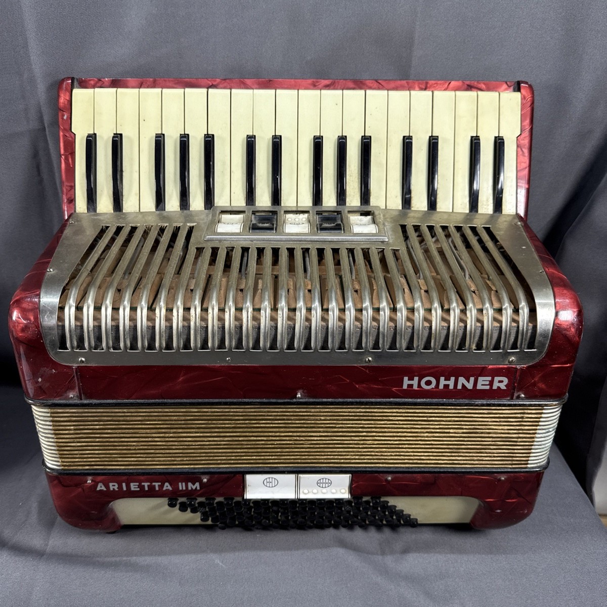 HOHNER ARIETTA II M 72 BASS Piano Accordion Akkordeon Good Read | eBay