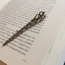 Vintage Scottish War Sword Kilt Pin Brooch Stylized Celtic Design Silvertone