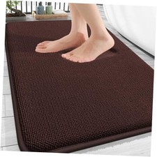 Thick Memory Foam Bath Mat Rug 30x20, Extra Soft Absorbent 30" x 20" Brown
