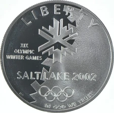2002-P Proof Salt Lake Olympic  Commemorative Silver Dollar $1