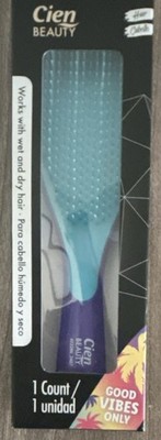Cien Beauty Detangling Brush Blue Purple Works Wet Dry Hair All Hair Types