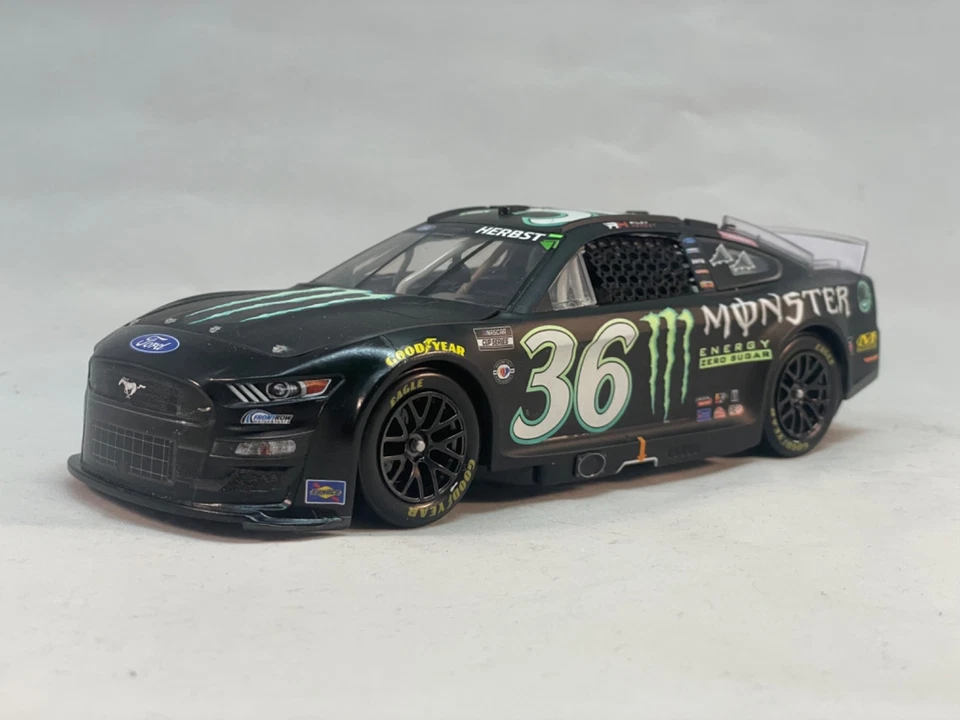 2023 Riley Herbst Monster Energy 1/24 Custom Nascar Diecast - Image 2 of 4