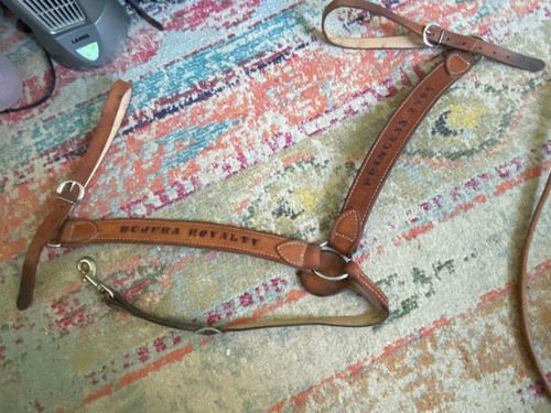Supreme soft used trophy western leather breast collar FREE SHIPPING