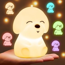 Cute Night Light for Kids Lamp, 16 Colors  Soft Silicone