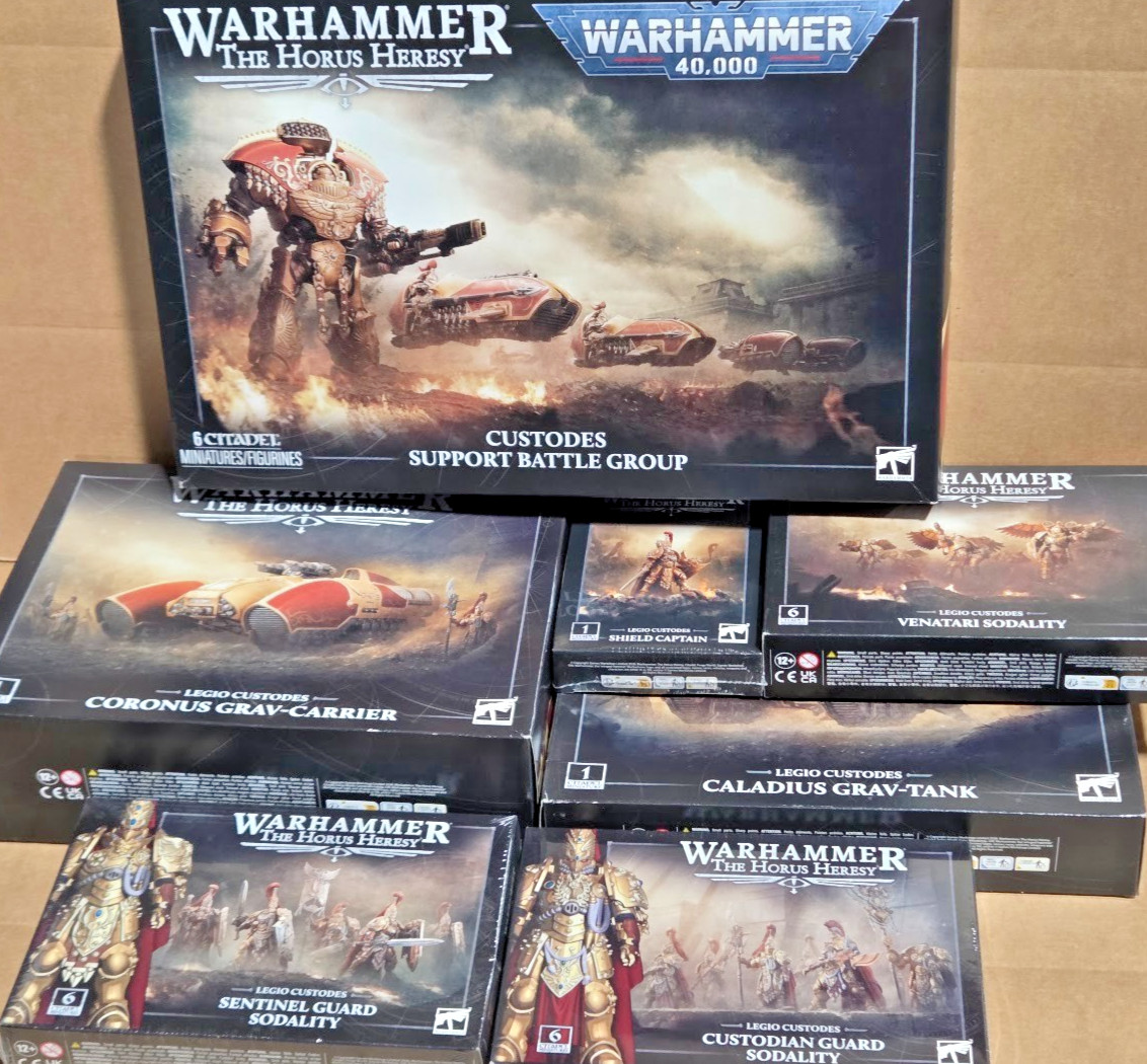 ⚔️1-CLK WARHAMMER 40K  CUSTODES BATTLE GROUP + SODALITY ARMY! NIB⚔️
