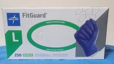 Medline Fitguard Nitrile Medical Exam gloves powder free XL/L/M/S/XS 300/250ct