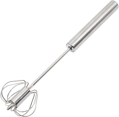 Semi Automatic Egg Whisk Stainless Steel Hand Push Beater Mixer Cream Frother