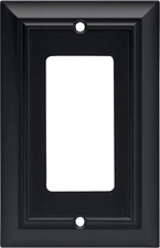 Decorative Light Switch Cover Matte Black 1-Gang Decorator/Rocker Wall Plate