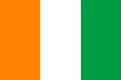 Côte d'Ivoire Ivory Coast Flag Self Adhesive Sticker