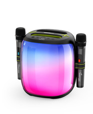 100W Portable Bluetooth Speaker with RGB Lights, Two Microphones, Wireless