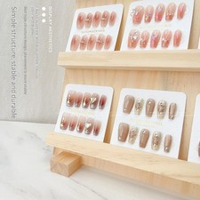 Wood Earrings Bangle Nail Display Stand 3/4/5 Layers Solid Counter Jewelry Stand