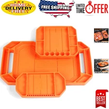 3-Piece Large Non-Slip Flexible Tool Tray Set for Efficient Tool Organization