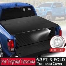 Hard Shell Folding Truck Bed Tonneau Cover Fits 2016-2023 Toyota Tacoma 6.3ft