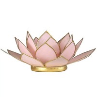 Lotus Teelichthalter Rosa Goldfarbig -- 13.5 Cm Online Bestellen