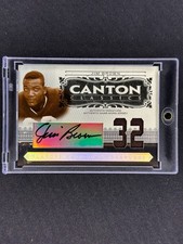 JIM BROWN 2006 Playoff National Treasures Canton Classics GW Patch Auto /32
