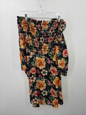 Pre-Owned Farm Rio For Anthropologie Black Size Medium Short Long Sleeve Dress