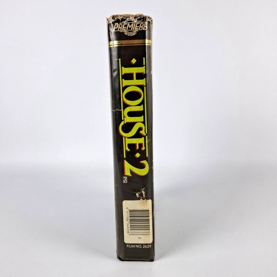 House 2 The Second Story VHS Big Box Horror Premiere Tape PAL Ex Rental - image 3 of 4