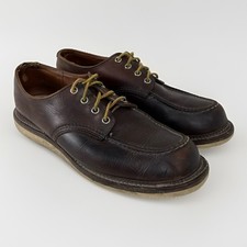 Red Wing 8109 Oxford Shoes Mens 11.5 D Brown Leather Moc Toe Work USA Made