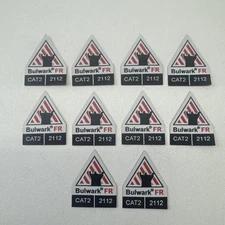 10 Bulwark FR Flame Resistant Retardant Iron On Patches Patch Tag  BONUS PATCHES