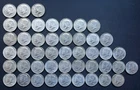 Lot of 46 Kennedy Half Dollars 40% Silver 1966-69 Dates Circulated Free Shipping