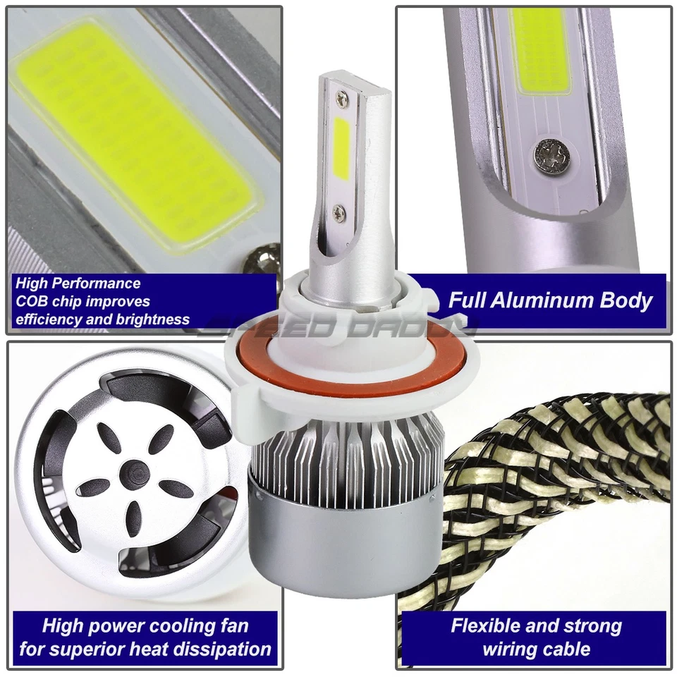 SISTEMA DE ILUMINACIÓN LED H3 6000K HAZ ALTO/BAJO FARO BOMBILLAS PAR con VENTILADOR DE REFRIGERACIÓN Foto 3 de 4