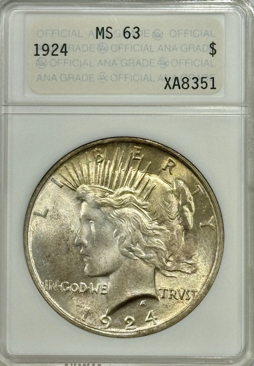 MS 63 Graded 1924 Year Peace Dollars (1921-1935) for sale | eBay
