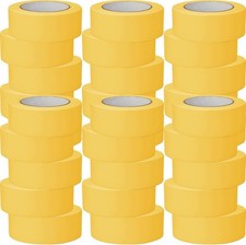 Frienda 30 Rolls Automotive Refinish Masking Tape 1.4 Inch x 60 Yard, Yellow