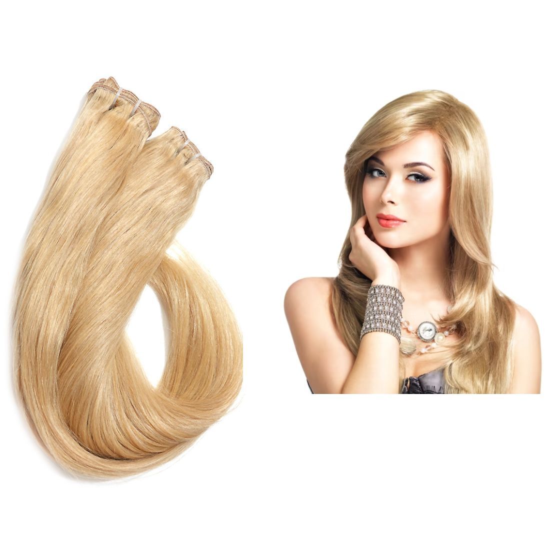 Real Remy Human Hair Extensions 100g 1 Pcs Bundles Weaves  display picture 2