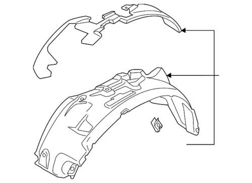 Forro del guardabarros para Ford (N/P HC3Z-16102-H)