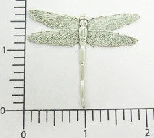 34184         Matte Silver Oxidized Victorian Large Dragonfly Jewelry Finding