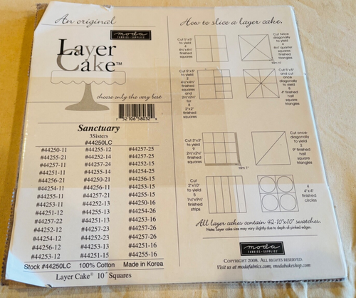 Moda FABRICS Civil War Repro 1800s SANCTUARY 3 SISTERS FLORAL Layer Cake 10" SQS - Picture 3 of 4