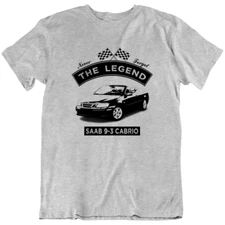 Saab 9-3 Convertible The Legend Classic Car Retro T-Shirt Tee Gift New